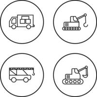 Logistics Car and Lifter Icon vector