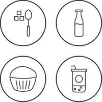 sugar and Milk bottle Icon vector