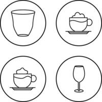 Café exprés y moca icono vector