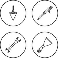 Plumb Bob and Soldering Icon vector