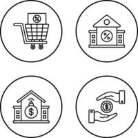 Shopping Tax and estate Icon vector