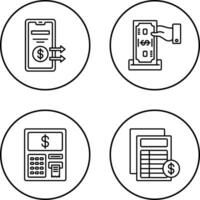 Deposit and Transfer Icon vector