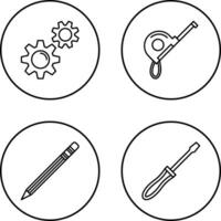 Gears and Roulette Icon vector