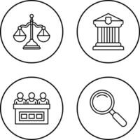 Balance and Courthouse Icon vector