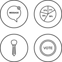 Message Bubbles and Pie Chart Icon vector
