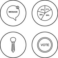 Message Bubbles and Pie Chart Icon vector