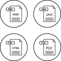 PHP and Java Icon vector