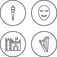 Museum Torch and Ancient Icon vector