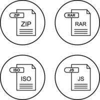 ZIP and RAR Icon vector