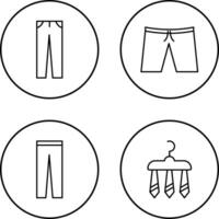 pantalones y pantalones cortos icono vector