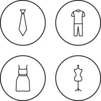 Tie and Pyjamas Icon vector