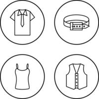 Shirt and Tie and Belt Icon vector