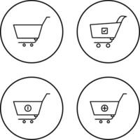 empty cart and confirm order Icon vector