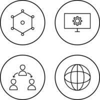 nodes and network setting Icon vector