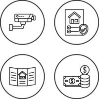 Cctv and Protection Icon vector