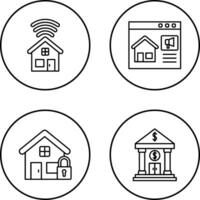 Smart house and Marketing Icon vector