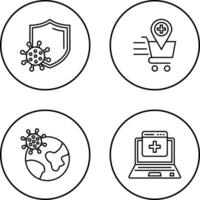 Virus Protection and Online Health Icon vector