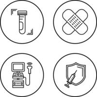 Test Tube and Wound Icon vector