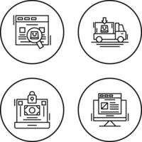 Search and Free delivery Icon vector