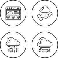 Cloud Comuting and Support Icon vector