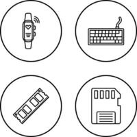 Smart Band and Keyboard Icon vector