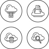 nube informática y nube icono vector