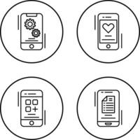 Setting and Favourite Icon vector