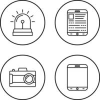 Alarm System and Ebook Icon vector