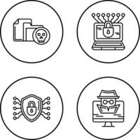 Infected File and Money Hacking Icon vector