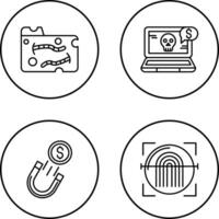 Worm and Online Fraud Icon vector