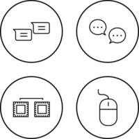 messages and conversation bubbles Icon vector