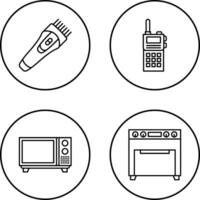 Trimmer and Communication Icon vector