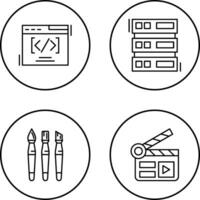 Web Coding ND Server Icon vector