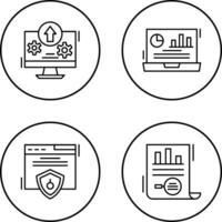 Upload and Dashboard Icon vector
