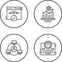 Domain and Bar Icon vector