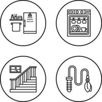 Shower and Dishwasher Icon vector