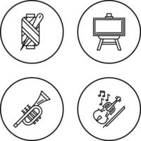 Needle and Easel Icon vector