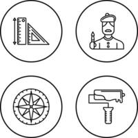 Rules and Artist Icon vector