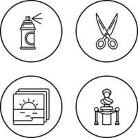 Spray and Scissors Icon vector