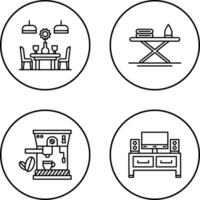 hierro tablero y mesa icono vector