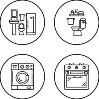 Bath and Toilet Icon vector