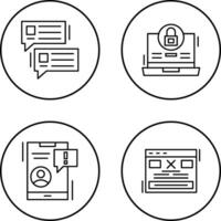 Lock and Project Consulting Icon vector