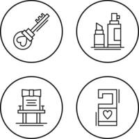 Key and Make up Icon vector