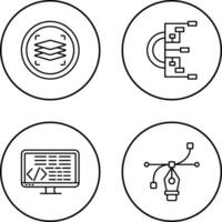 Layers and Flowchart Icon vector