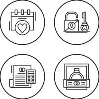 Romance and Wedding day Icon vector