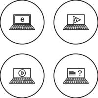 Internet and Play Music Icon vector