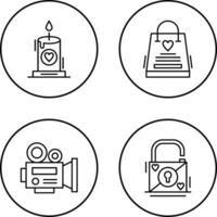 Candle and Gift Bag Icon vector