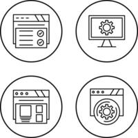 Web Browser and Monitor Screen Icon vector
