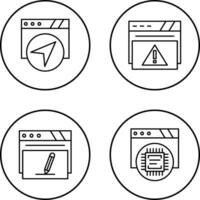 Navigation and Alert Icon vector
