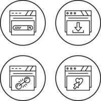 Search Bar and Download Icon vector